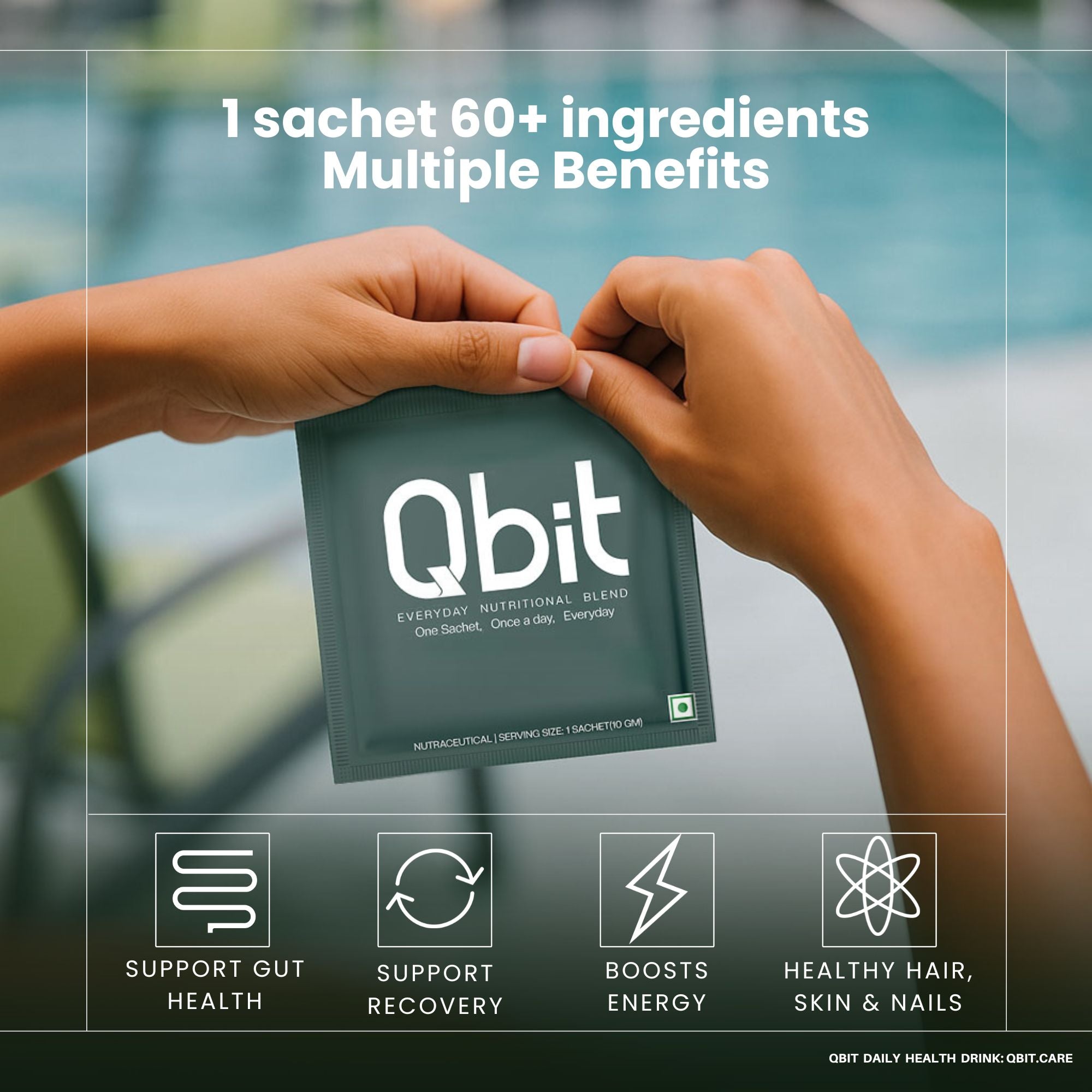 Qbit daily health nutritional drink - all in one supplement