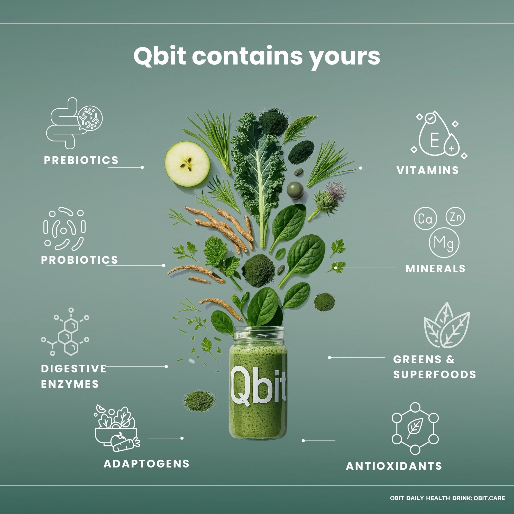 Qbit daily health nutritional drink - all in one supplement